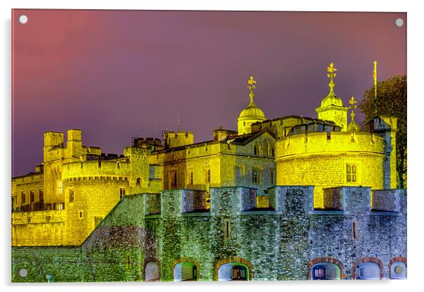 Tower of London Acrylic by Jan Venter