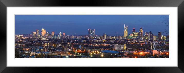 London Skyline Framed Mounted Print by Jan Venter