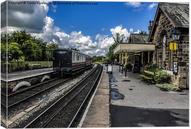 Embsay Railway Station Yorks Dales Canvas Print by Trevor Kersley RIP