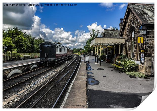 Embsay Railway Station Yorks Dales Print by Trevor Kersley RIP