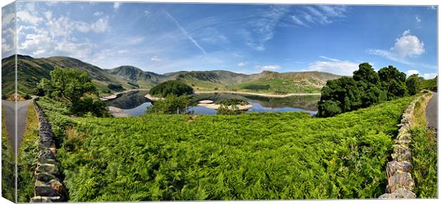 Haweswater Panorama Landscape Canvas Print by Gary Kenyon