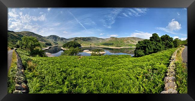 Haweswater Panorama Landscape Framed Print by Gary Kenyon