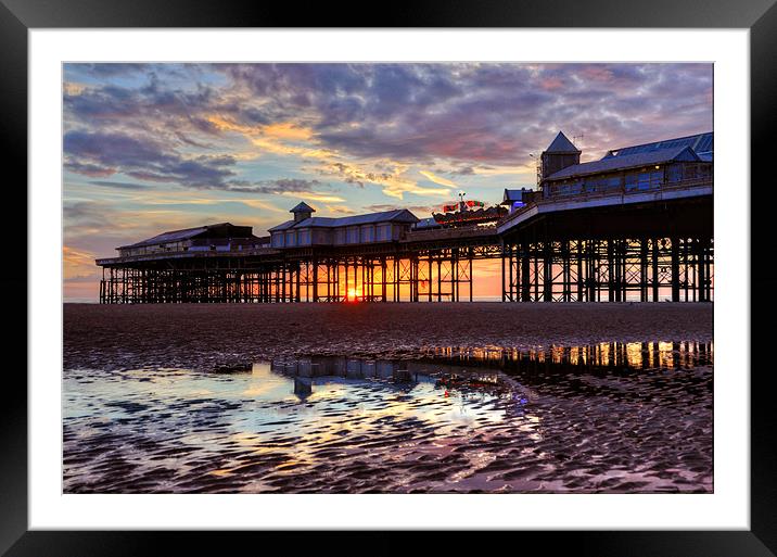 Sunset Pier Blackpool Framed Mounted Print by Gary Kenyon