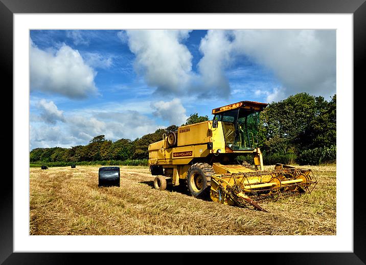 Combined Harvester Framed Mounted Print by Gary Kenyon