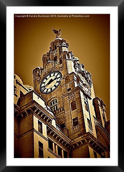 Liverpool Royal Liver Building Framed Mounted Print by Sandra Buchanan