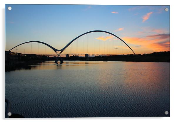Infinity Bridge Sunset Acrylic by paul wheatley