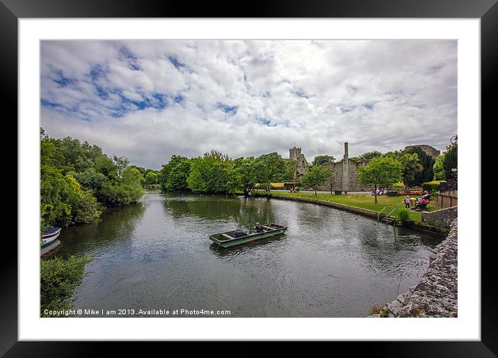 fishing on the Stour Framed Mounted Print by Thanet Photos