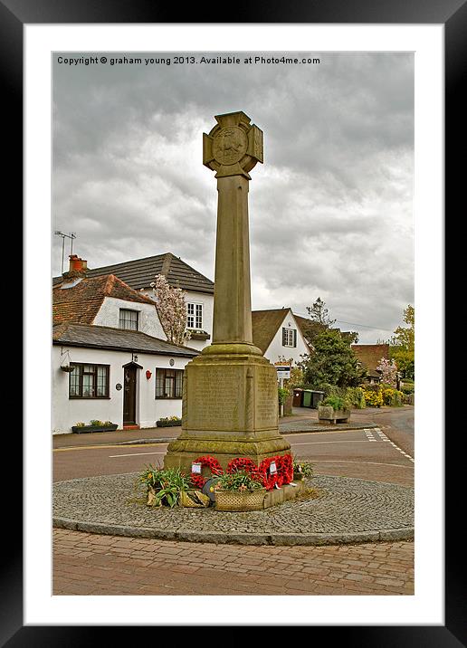 Shenley War Memorial Framed Mounted Print by graham young