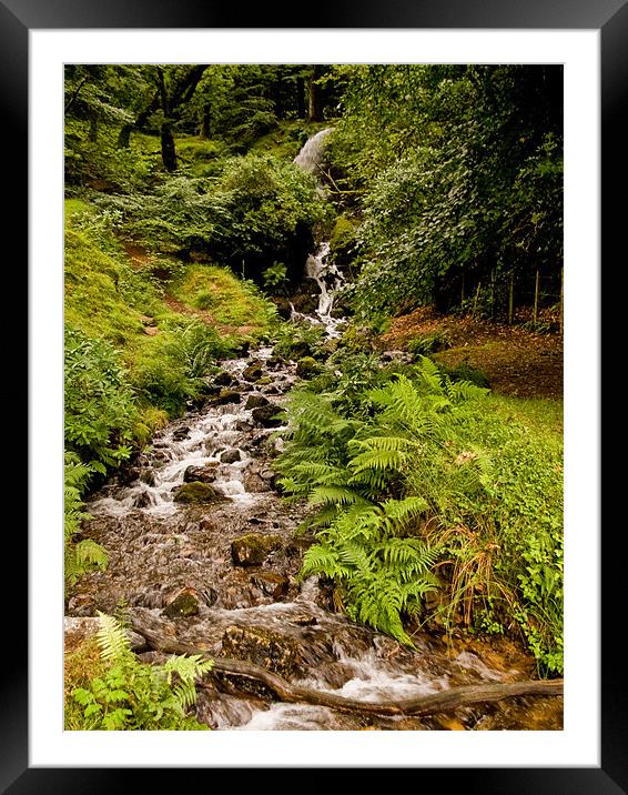 Waterfall at Burrator Reservoir Framed Mounted Print by Jay Lethbridge