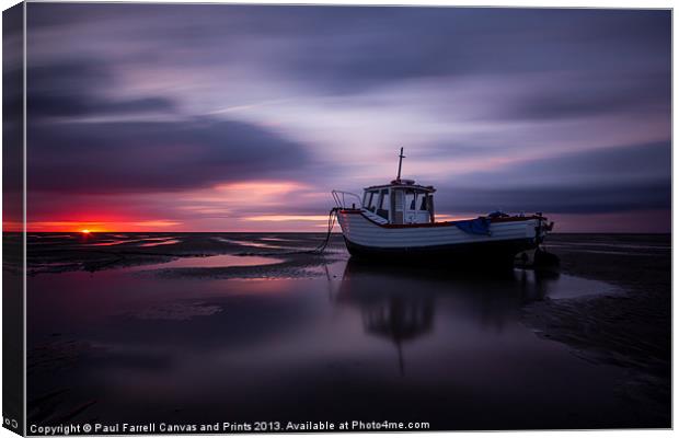 Moody Meols sunset Canvas Print by Paul Farrell Photography