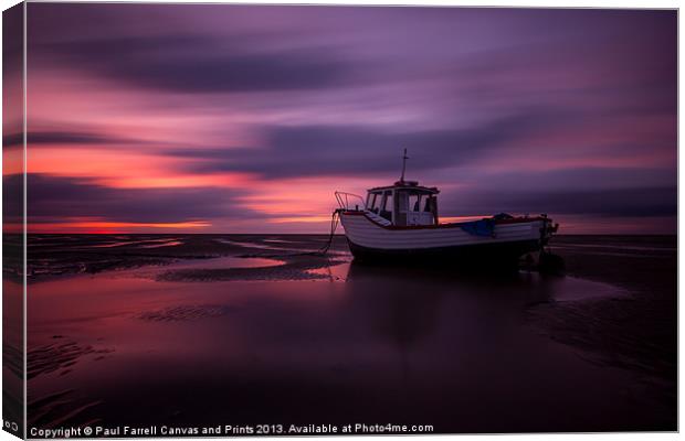 Meols July afterburn Canvas Print by Paul Farrell Photography