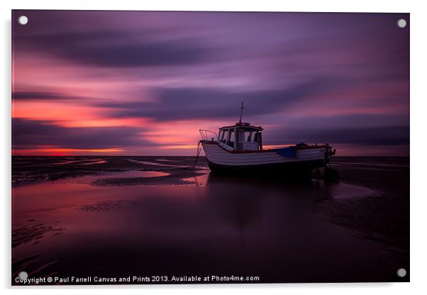 Meols July afterburn Acrylic by Paul Farrell Photography