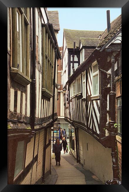 Streetscape Shrewsbury Framed Print by Carole-Anne Fooks