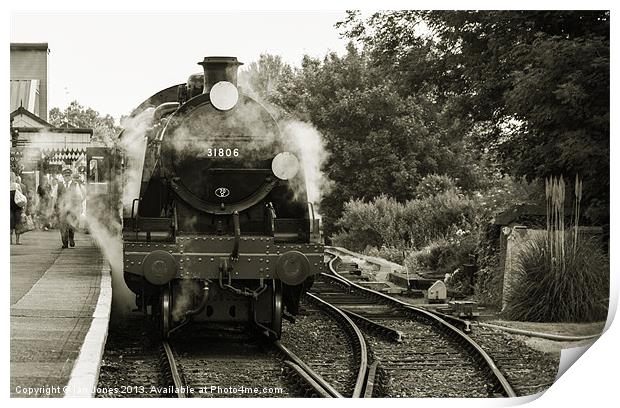 Steam locomotive Print by Ian Jones