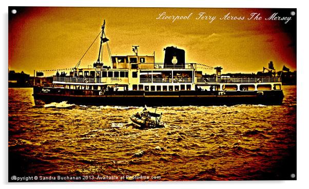 Ferry Across The Mersey Acrylic by Sandra Buchanan