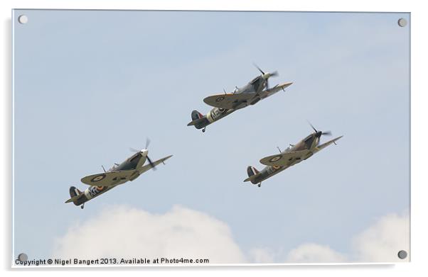Spitfire Formation Acrylic by Nigel Bangert