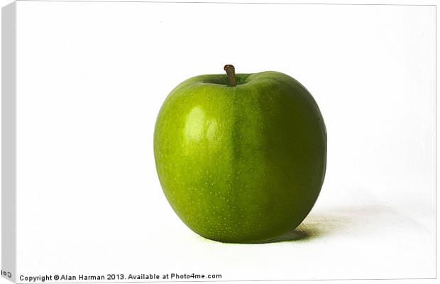 Green Apple Canvas Print by Alan Harman