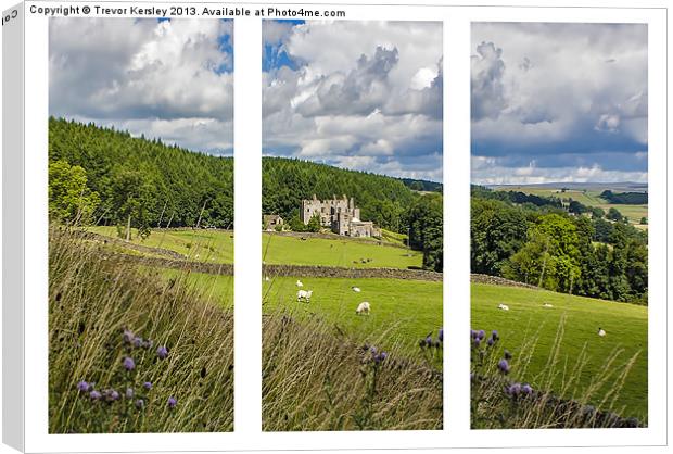 Barden Tower Triptych Canvas Print by Trevor Kersley RIP