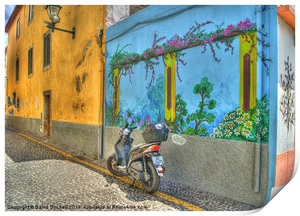 Old Town Funchal Print by David Birchall