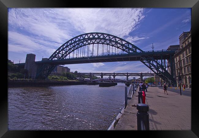 Newcastle river Tyne Bridges Framed Print by David French