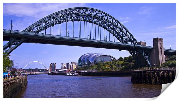 Newcastle river Tyne Bridges Print by David French