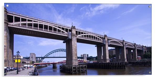 Newcastle river Tyne Bridges Acrylic by David French