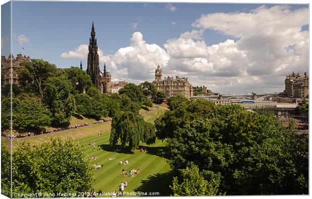 Iconic Edinburgh Landmarks Canvas Print by John Hastings