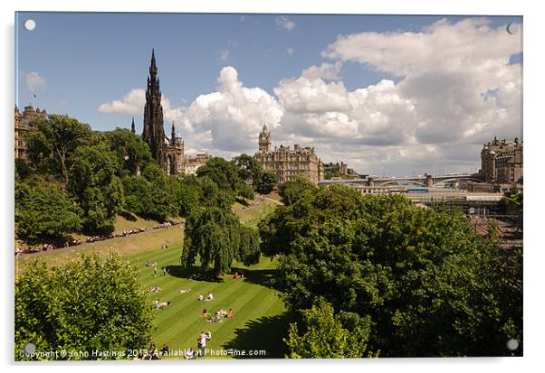 Iconic Edinburgh Landmarks Acrylic by John Hastings