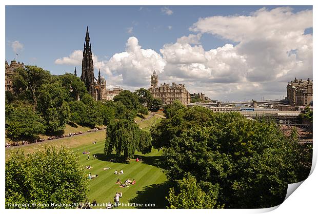 Iconic Edinburgh Landmarks Print by John Hastings