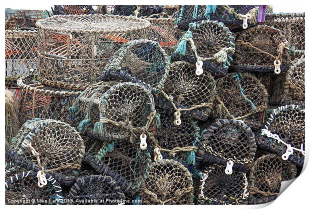 Lobster pots Print by Thanet Photos