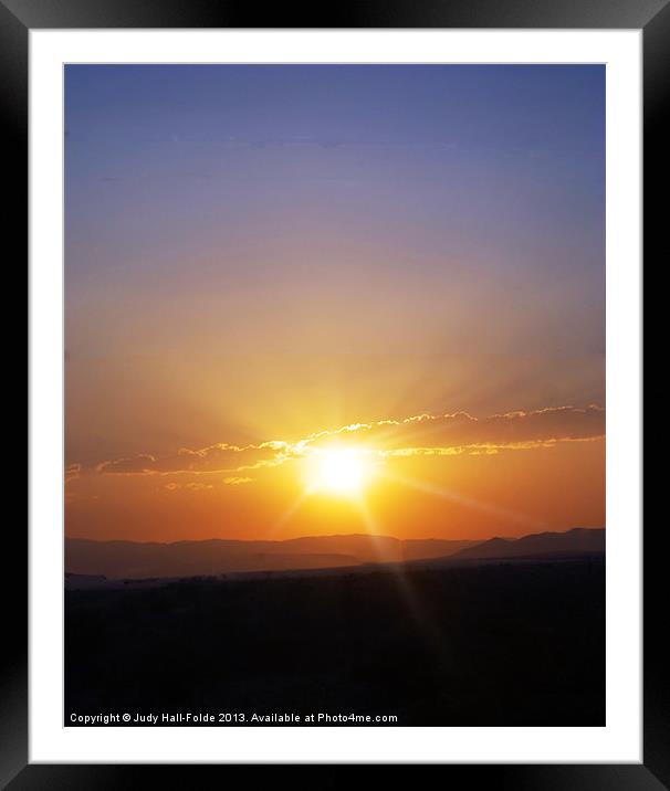 Arizona by Night Framed Mounted Print by Judy Hall-Folde