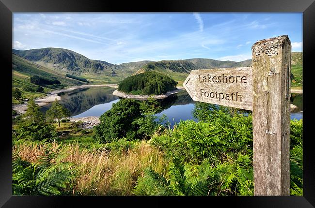 Lakeshore Footpath Haweswater Framed Print by Gary Kenyon