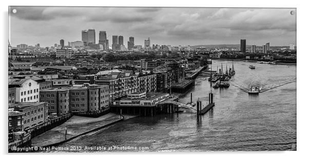 Winding Through London Acrylic by Neal P