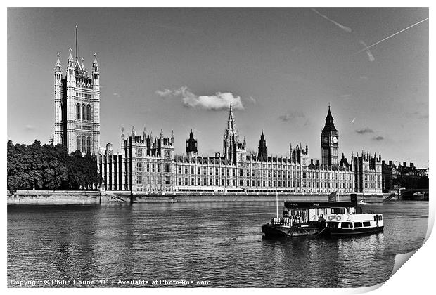 Houses of Parliament London Print by Philip Pound