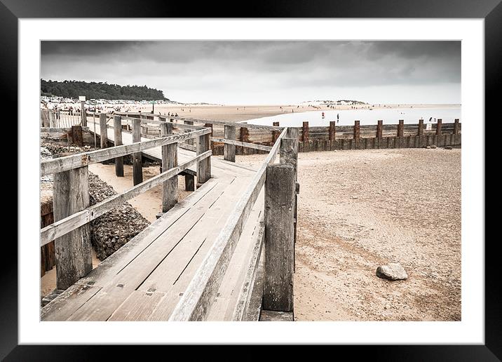 Boardwalk to Wells Beach Framed Mounted Print by Stephen Mole