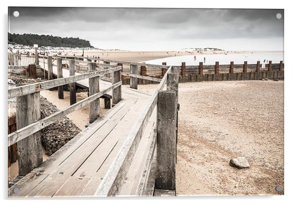 Boardwalk to Wells Beach Acrylic by Stephen Mole