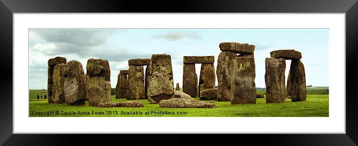 Stonehenge Panorama Framed Mounted Print by Carole-Anne Fooks