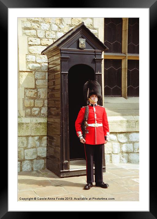 Scots Guard Tower of London Framed Mounted Print by Carole-Anne Fooks