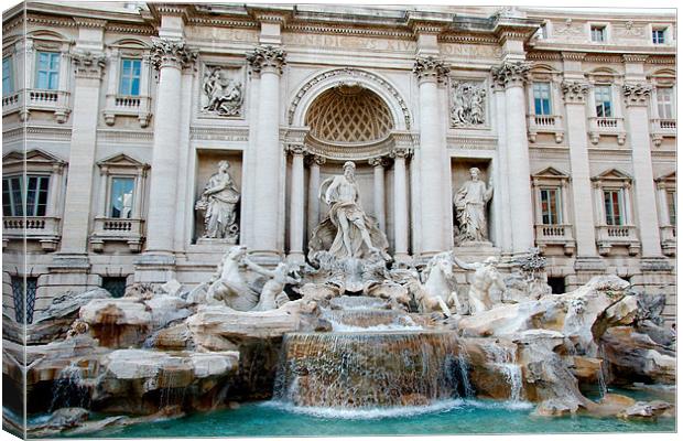 The Trevi Fountain   Canvas Print by Ferenc Verebélyi