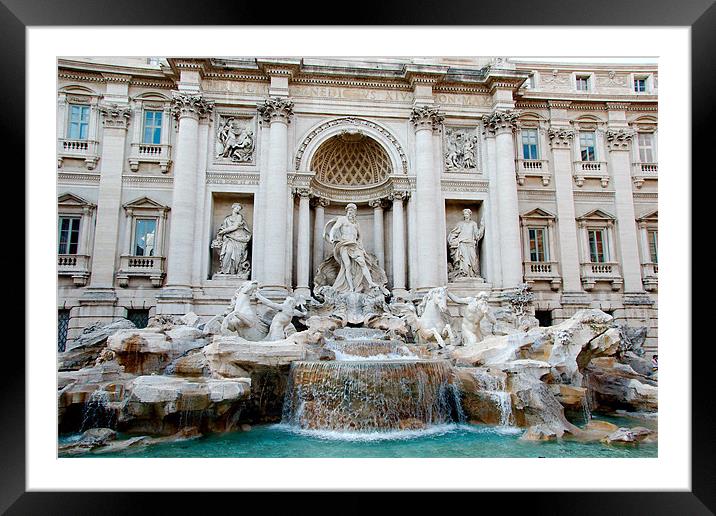 The Trevi Fountain   Framed Mounted Print by Ferenc Verebélyi