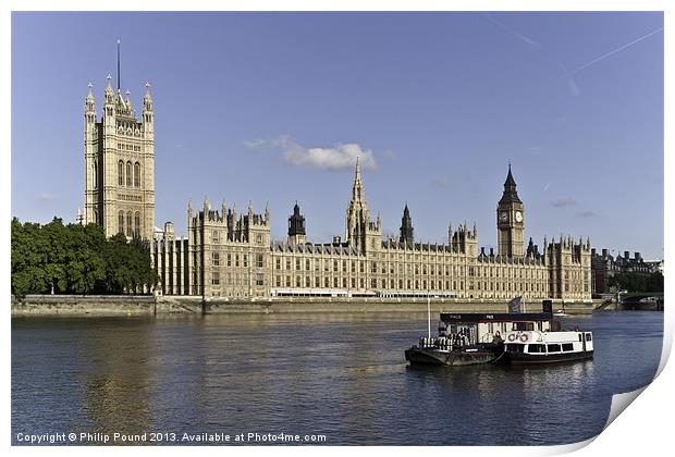 Houses of Parliament London Print by Philip Pound