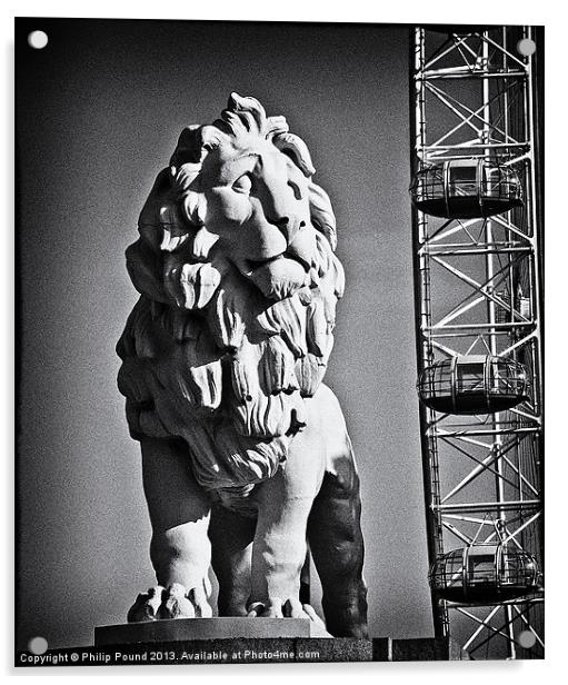 London Eye Lion Acrylic by Philip Pound