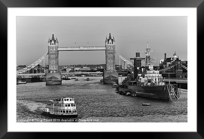 Tower Bridge London Framed Mounted Print by Philip Pound