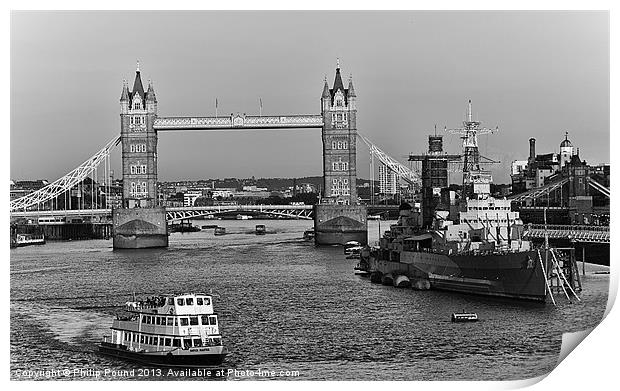 Tower Bridge London Print by Philip Pound