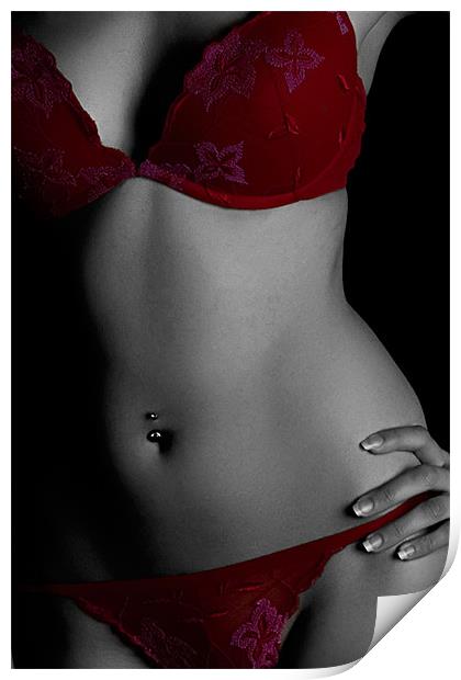 Red Underwear Print by Stephen Hayes