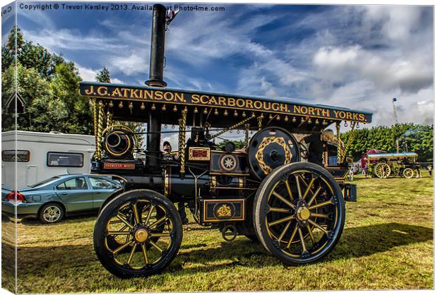 Steam Traction Engine Canvas Print by Trevor Kersley RIP