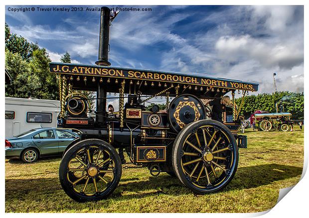 Steam Traction Engine Print by Trevor Kersley RIP