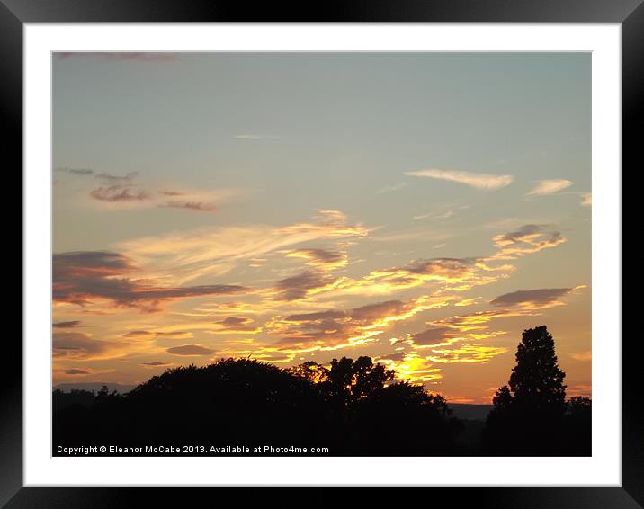 Summer Sunset! Framed Mounted Print by Eleanor McCabe