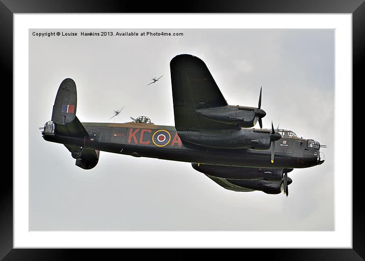 Lancaster Anniversary Flyover Framed Mounted Print by Louise  Hawkins