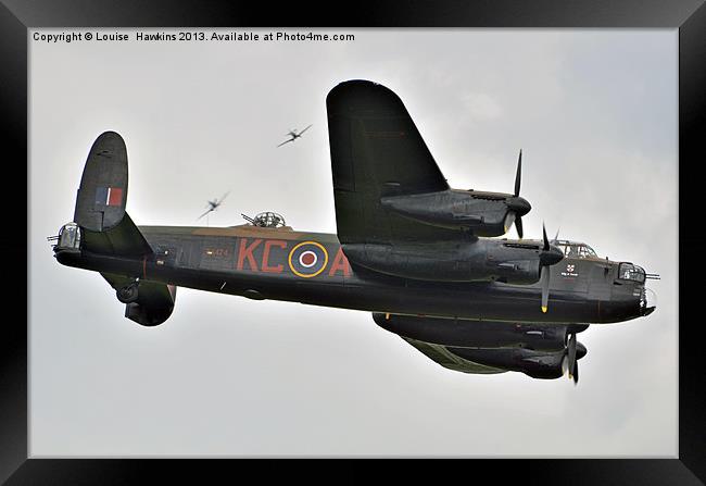 Lancaster Anniversary Flyover Framed Print by Louise  Hawkins